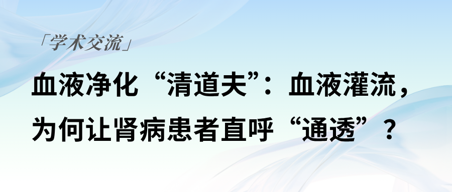 血液凈化“清道夫”：血液灌流，為何讓腎病患者直呼“通透”？